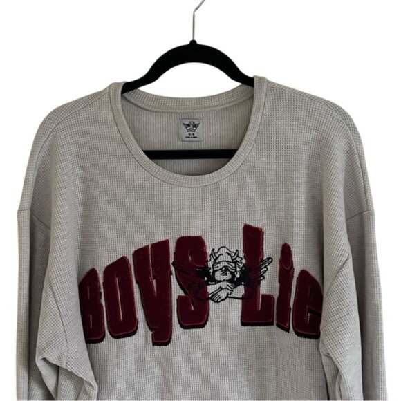 Boys Lie Knight Angel Tour Waffle Knit Thermal Long Sleeve One Size - Picture 3 of 16